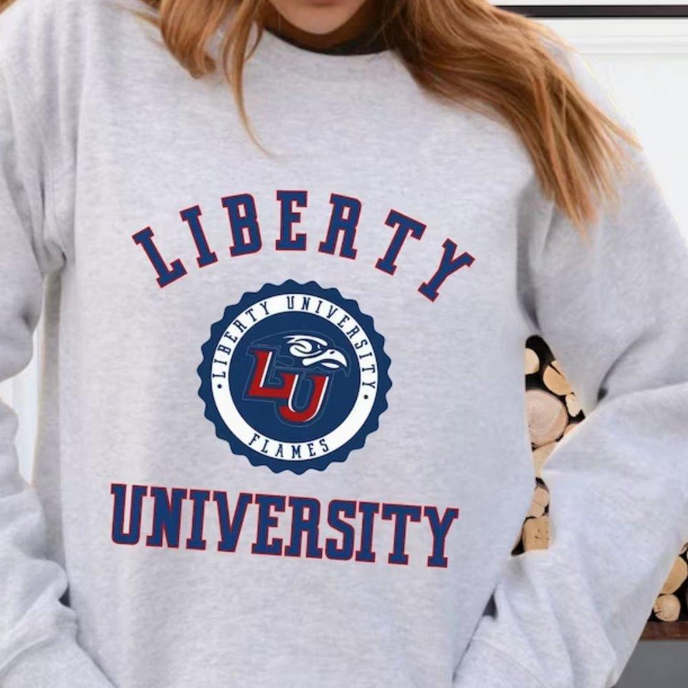 Liberty University Sweatshirt, Liberty University Crewneck, Liberty Shirt - Picture 1 of 4